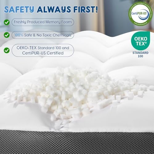 Cooling Memory Foam Toppers for King Mattress