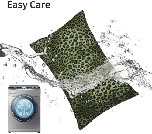 Bleached Sage Leopards 12x20 Set of 2 Durable Outdoor Pillow Covers