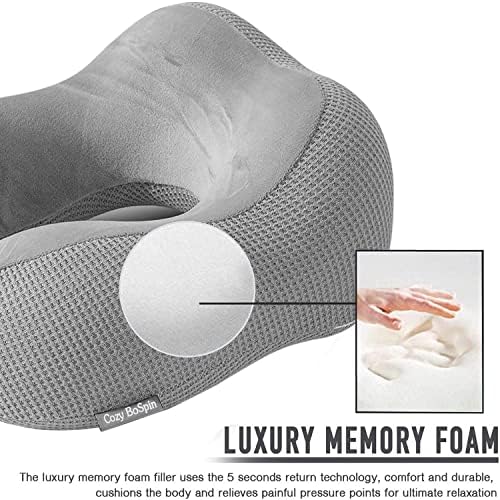 Cozy BoSpin Travel Pillow - Neck Pillow for Camping Travel