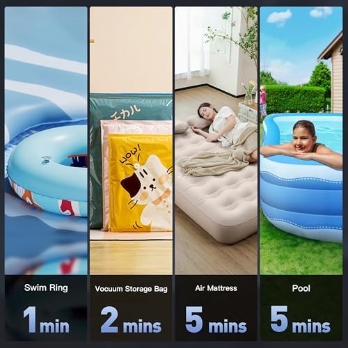 Mini Rechargeable Air Pump with LED Light for Outdoors