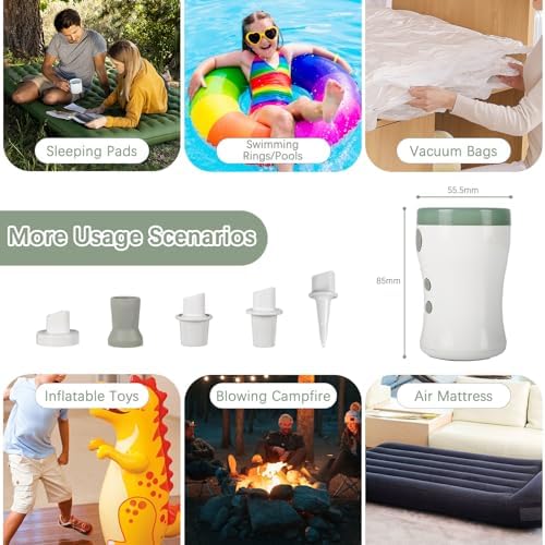 VIPMOON Rechargeable Air Pump Charge Expand and Explore