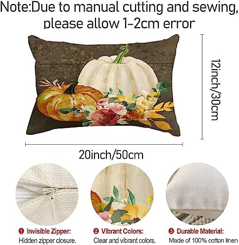 12x20inch - Pumpkins for Fall - Soft Decorative Throw Pillow
