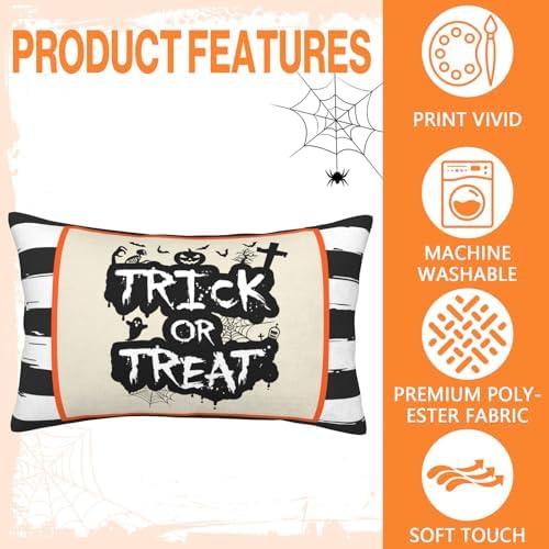 FJTP Halloween 12x20 Lumbar Pillow Cover