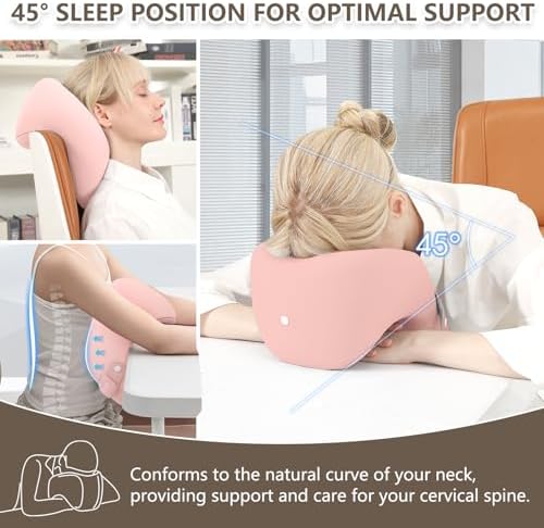 SPUER 2-in-1 Ergonomic Memory Foam Travel Neck Pillow