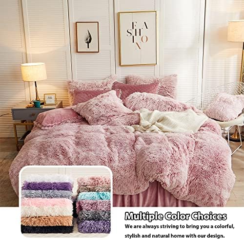 LIFEREVO Body Pillow Cover with Zipper Ultra Soft Plush Faux Fur 20x54