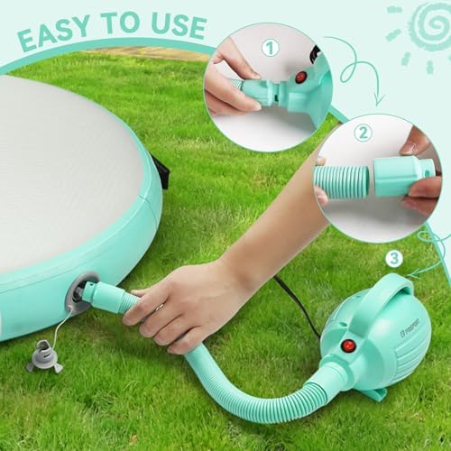 Quickly Inflates 4 NOZZLES Perfect for Air mattresses inflatables