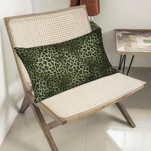 Bleached Sage Leopards 12x20 Set of 2 Durable Outdoor Pillow Covers