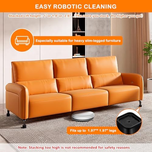 Adjustable Bed Risers furniture height 1 2 3 inches Set of 8