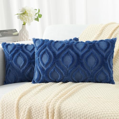 Faux Wool Pillow Covers for Sofa Bed Living Room