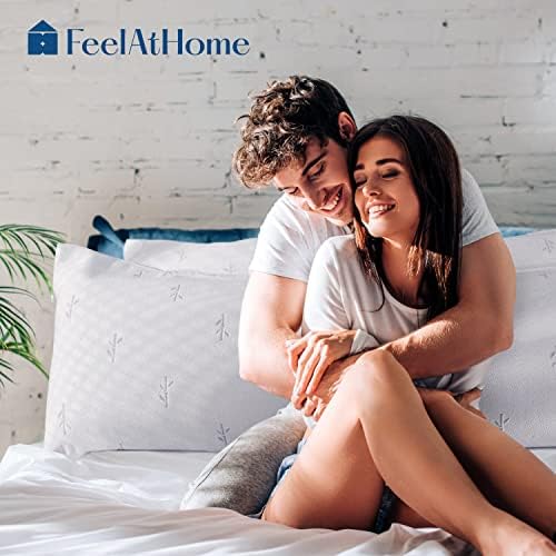 FeelAtHome Cooling Bamboo Pillow Cover - 20x26 inches Waterproof Breathable