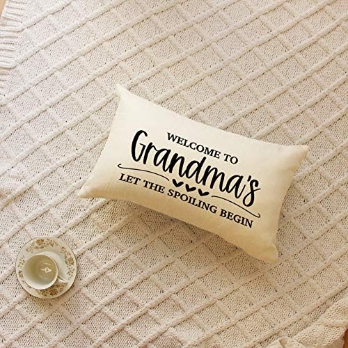 Grandmas Quote Farmhouse Pillow Covers