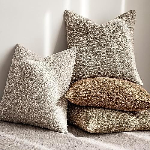 Foindtower Textured Boucle Throw Pillow Cover - Cozy Elite