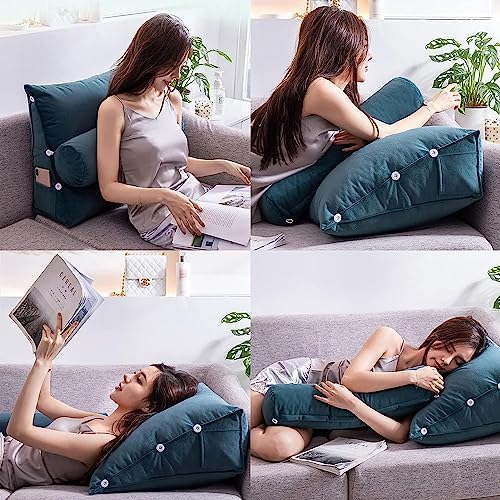 COZMAX Triangular Wedge Pillow with Adjustable Neck Support